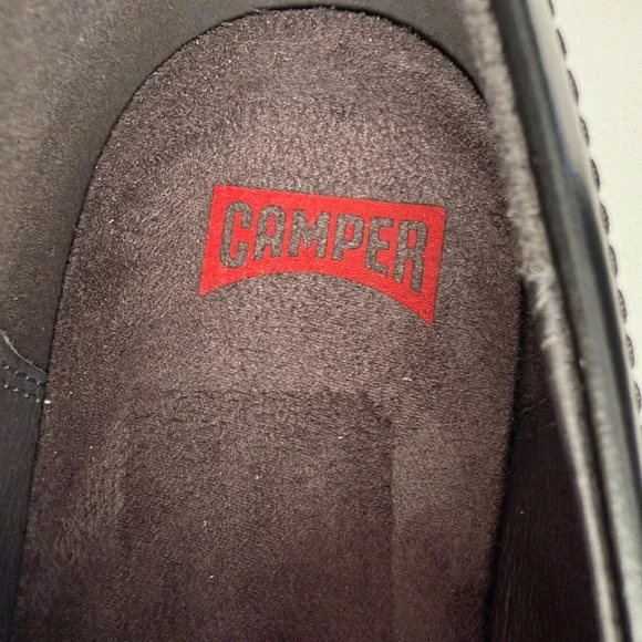 Camper NWOB Walden Twins Red White Black Slip On Chunky Penny Loafers EU 40 US 9 - Picture 6 of 8